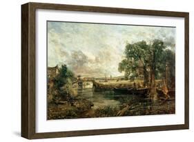 Sketch for 'View on the Stour, Near Dedham' 1821-22-John Constable-Framed Giclee Print