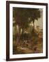 Sketch for Washing Day Near Perugia, 1873-George Snr. Inness-Framed Giclee Print