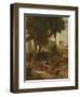 Sketch for Washing Day Near Perugia, 1873-George Snr. Inness-Framed Giclee Print