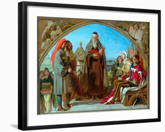 Sketch for 'Wycliffe Reading His Translation', 1847-Ford Madox Brown-Framed Giclee Print