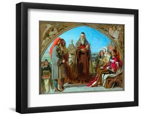 Sketch for 'Wycliffe Reading His Translation', 1847-Ford Madox Brown-Framed Premium Giclee Print