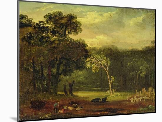 Sketch from Nature in Sion Park, 1819-Samuel Palmer-Mounted Giclee Print