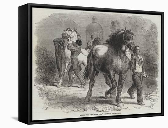 Sketch from The Horse Fair-Rosa Bonheur-Framed Stretched Canvas