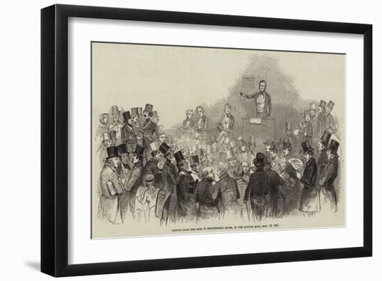 Sketch from the Sale of Shakespere's House, at the Auction Mart, 16 September 1847-null-Framed Giclee Print