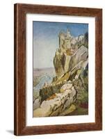 'Sketch in Portugal; Moorish Castle from the Penha; Moorish Castle, Mafra', 1837-James Holland-Framed Giclee Print