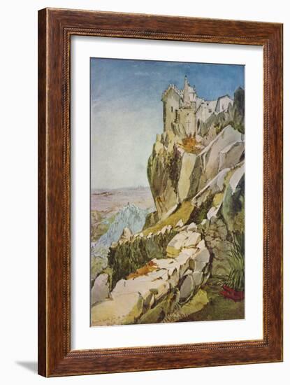 'Sketch in Portugal; Moorish Castle from the Penha; Moorish Castle, Mafra', 1837-James Holland-Framed Giclee Print