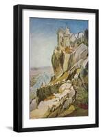 'Sketch in Portugal; Moorish Castle from the Penha; Moorish Castle, Mafra', 1837-James Holland-Framed Giclee Print