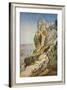 'Sketch in Portugal; Moorish Castle from the Penha; Moorish Castle, Mafra', 1837-James Holland-Framed Giclee Print