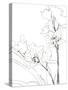 Sketch Lines - Bloom-Kristine Hegre-Stretched Canvas