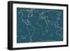 Sketch Map II Blue-Sue Schlabach-Framed Art Print