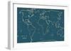 Sketch Map II Blue-Sue Schlabach-Framed Art Print