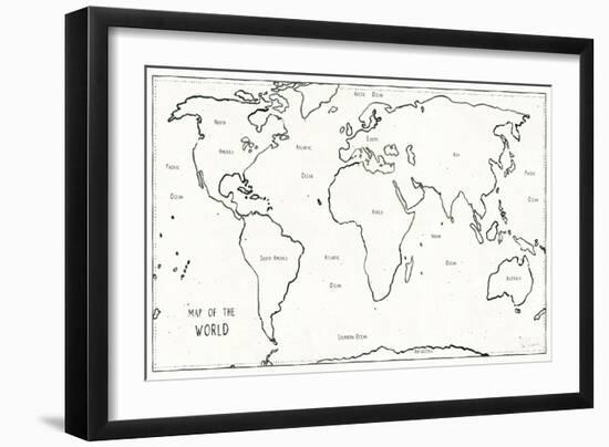 Sketch Map II Border-Sue Schlabach-Framed Art Print