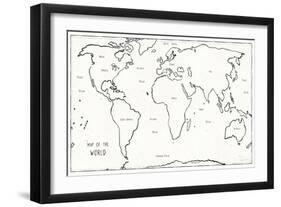 Sketch Map II Border-Sue Schlabach-Framed Art Print