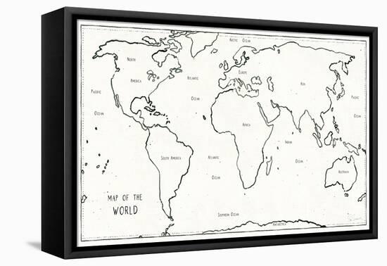 Sketch Map II Border-Sue Schlabach-Framed Stretched Canvas