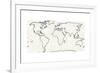 Sketch Map Navy-Sue Schlabach-Framed Art Print