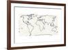 Sketch Map Navy-Sue Schlabach-Framed Art Print