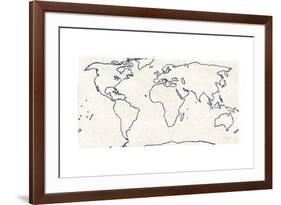 Sketch Map Navy-Sue Schlabach-Framed Art Print