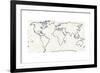 Sketch Map Navy-Sue Schlabach-Framed Art Print