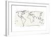 Sketch Map Navy-Sue Schlabach-Framed Art Print