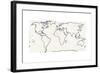 Sketch Map Navy-Sue Schlabach-Framed Art Print