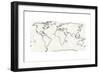 Sketch Map Navy-Sue Schlabach-Framed Premium Giclee Print