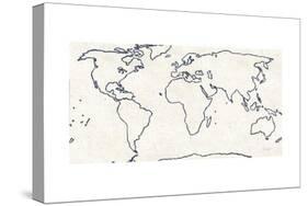 Sketch Map Navy-Sue Schlabach-Stretched Canvas