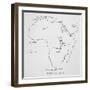 Sketch Map of Africa, from 'The Life of Captain Sir Richard Burton, Volume II' by Isabel Burton…-Richard Francis Burton-Framed Giclee Print