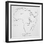 Sketch Map of Africa, from 'The Life of Captain Sir Richard Burton, Volume II' by Isabel Burton…-Richard Francis Burton-Framed Giclee Print