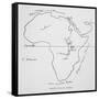 Sketch Map of Africa, from 'The Life of Captain Sir Richard Burton, Volume II' by Isabel Burton…-Richard Francis Burton-Framed Stretched Canvas