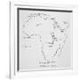 Sketch Map of Africa, from 'The Life of Captain Sir Richard Burton, Volume II' by Isabel Burton…-Richard Francis Burton-Framed Giclee Print