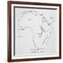 Sketch Map of Africa, from 'The Life of Captain Sir Richard Burton, Volume II' by Isabel Burton…-Richard Francis Burton-Framed Giclee Print