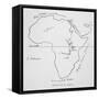 Sketch Map of Africa, from 'The Life of Captain Sir Richard Burton, Volume II' by Isabel Burton…-Richard Francis Burton-Framed Stretched Canvas