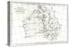 Sketch Map of Australia Showing the Position of Mr. Stuart's Route, 1864-null-Stretched Canvas