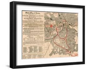 Sketch Map of London Showing the Position of the London, Chatham and Dover Railway-null-Framed Giclee Print