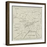 Sketch-Map of Matabililand, Illustrating the Scenes of the Present Disturbances-null-Framed Giclee Print