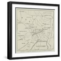 Sketch-Map of Matabililand, Illustrating the Scenes of the Present Disturbances-null-Framed Giclee Print