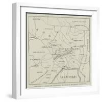 Sketch-Map of Matabililand, Illustrating the Scenes of the Present Disturbances-null-Framed Giclee Print