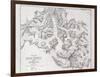 Sketch Map of Mount Everest from Surveys by Major Wheeler in 1921 with Addi-English School-Framed Giclee Print