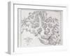 Sketch Map of Mount Everest from Surveys by Major Wheeler in 1921 with Addi-English School-Framed Giclee Print