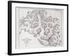 Sketch Map of Mount Everest from Surveys by Major Wheeler in 1921 with Addi-English School-Framed Giclee Print