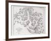 Sketch Map of Mount Everest from Surveys by Major Wheeler in 1921 with Addi-English School-Framed Giclee Print