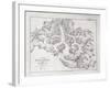 Sketch Map of Mount Everest from Surveys by Major Wheeler in 1921 with Addi-English School-Framed Giclee Print