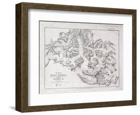 Sketch Map of Mount Everest from Surveys by Major Wheeler in 1921 with Addi-English School-Framed Giclee Print