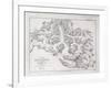 Sketch Map of Mount Everest from Surveys by Major Wheeler in 1921 with Addi-English School-Framed Giclee Print