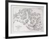 Sketch Map of Mount Everest from Surveys by Major Wheeler in 1921 with Addi-English School-Framed Giclee Print