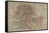 Sketch Map Of the London Postal District-Edward Stanford-Framed Stretched Canvas
