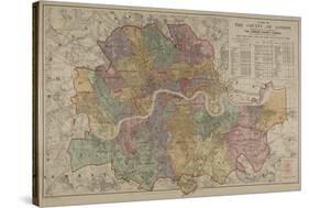 Sketch Map Of the London Postal District-Edward Stanford-Stretched Canvas