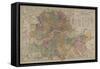 Sketch Map Of the London Postal District-Edward Stanford-Framed Stretched Canvas