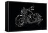 Sketch Motorcycle-Trankvilizator-Framed Stretched Canvas