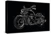 Sketch Motorcycle-Trankvilizator-Stretched Canvas